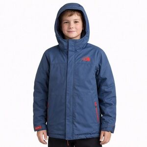 North Face Blue Winter Jacket Warm Full Zip Coat